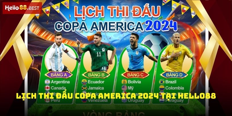 Lịch thi đấu COPA AMERICA 2024 tại Hello88