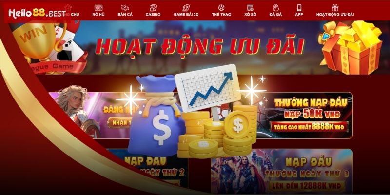 Quy định【Thưởng nạp đầu】Nạp 50k, quà tặng lên đến 8888k